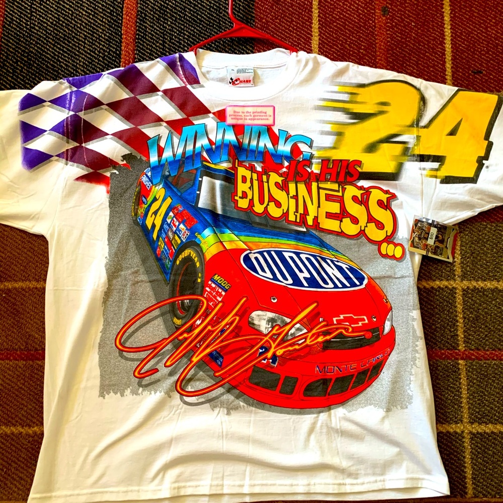 Vintage Jeff Gordon All over Print Nascar shirt
